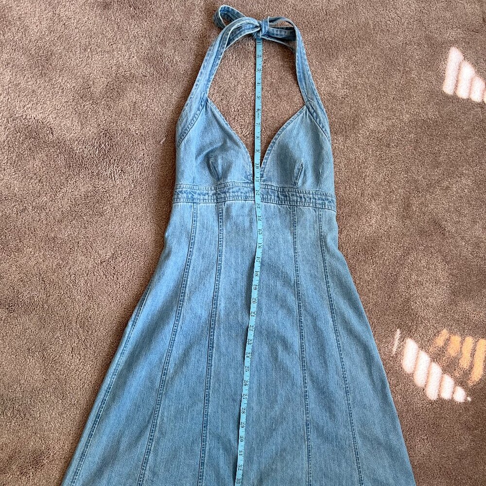 French Connection Halter Jean Dress - Size 4 - EUC